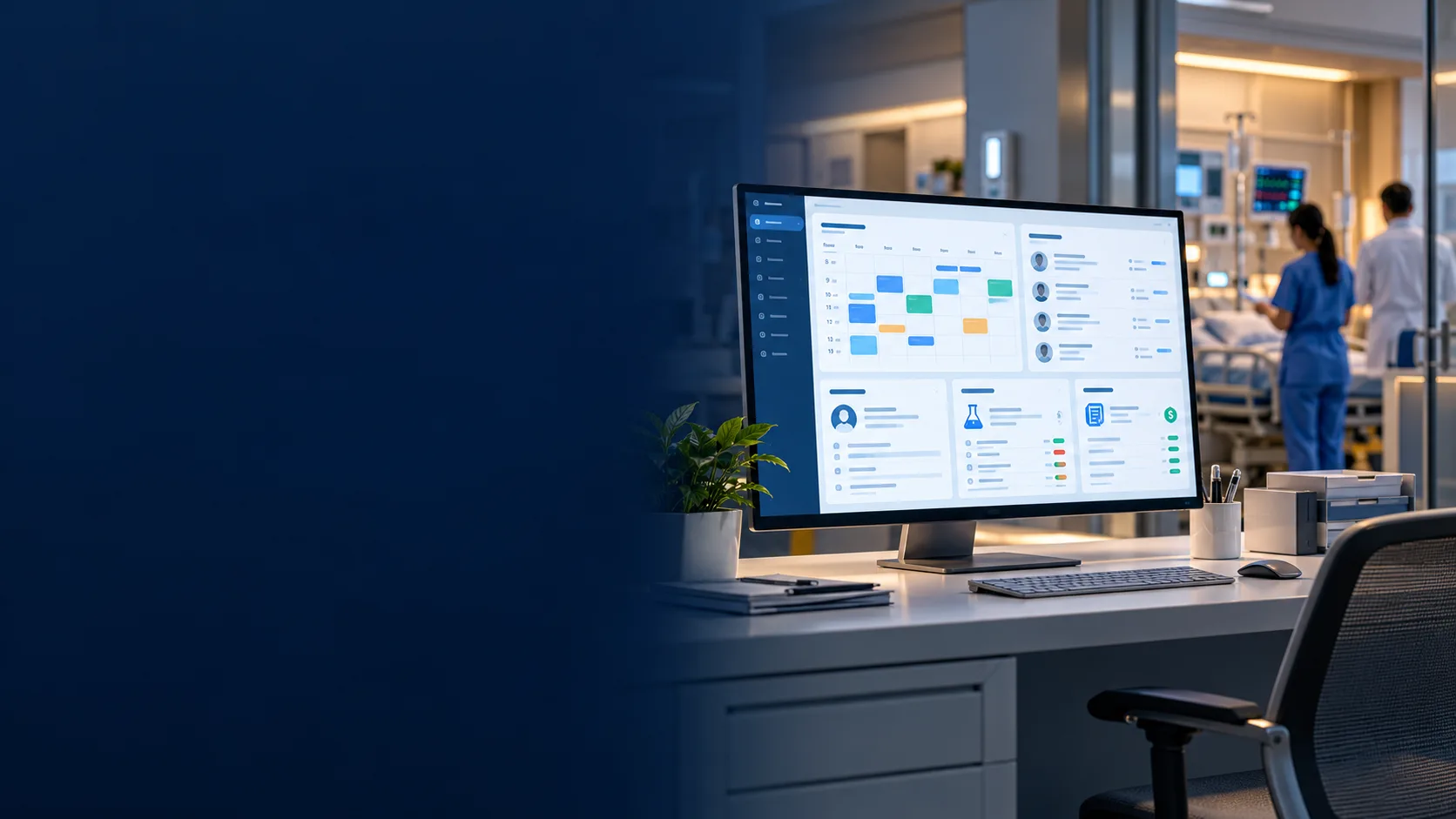 Hospital scheduling and care operations dashboard