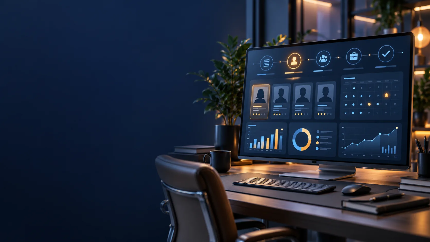 HR recruitment and workforce management dashboard